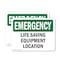 Signmission Life Saving Equipment Location, 10 in W x Rectangle, Vinyl Decal OS-2PACK-EM-D-710-L-10343 - alternate 1